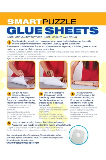 Klej w arkuszach do puzzli Smart Puzzle Glue Sheets 8955-0101 Eurographics