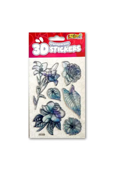 Penmate Naklejki 3D Transparent Lue Flowers