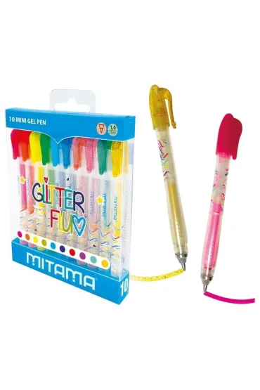 Incall D�ugopis mini Gel brokat-neon w etui 10 szt.