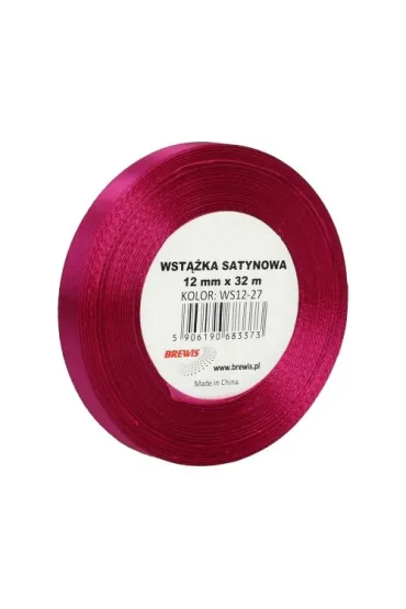 Brewis Wst��ka satynowa fuksja 12 mm x 32 m