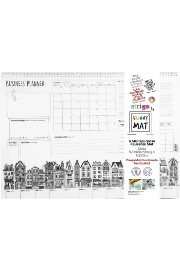 Funny Mat Transparent - Business planer. Mata do kolorowania wielokrotnego u�ytku Strigo