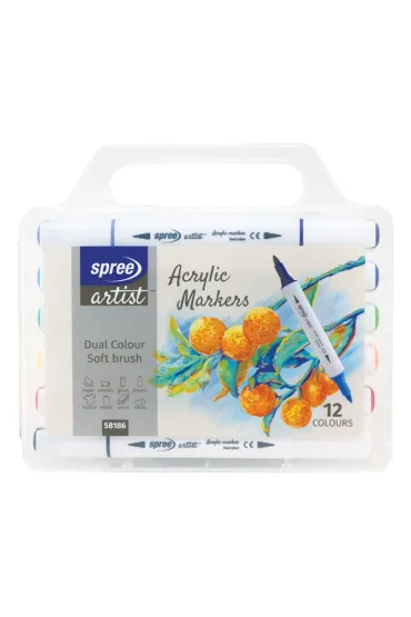 Koh-I-Noor Markery akrylowe dwustronne 12 kolor�w