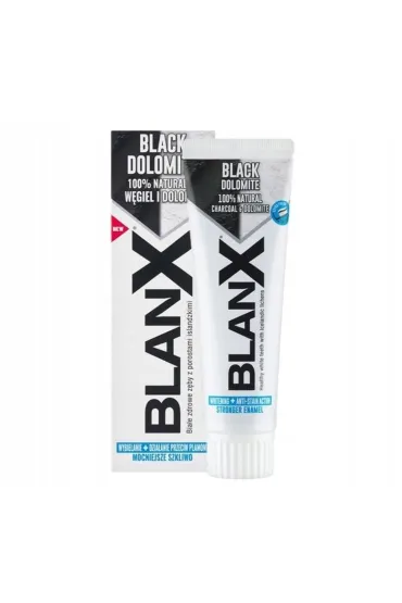BlanX Black Dolomite wybielaj�ca pasta do z�b�w z aktywnym w�glem 75 ml