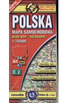 Polska - mapa samochodowa