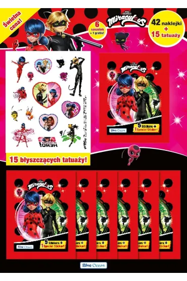 Miraculous Biedronka i Czarny Kot Stickers Multipack