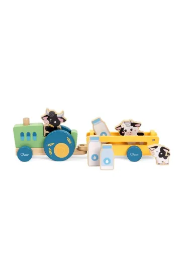 Puzzle Drewniany Traktorek Z Farmy Chicco