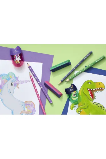 Faber-Castell Zestaw Jednoro�ec 2 o��wki Jumbo+temper+gumka