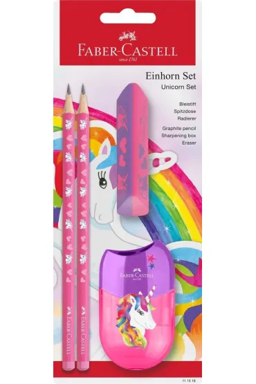 Faber-Castell Zestaw Jednoro�ec 2 o��wki Jumbo+temper+gumka