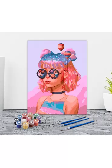 Twoje Hobby Malowanie po numerach - Dziewczyna w okularach 40x50cm