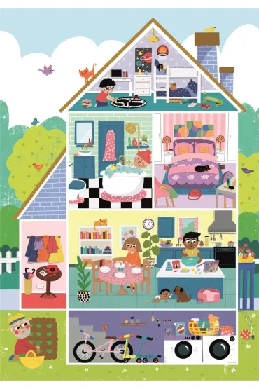 Puzzle 104 el. Maxi SuperColor. Home sweet home Clementoni