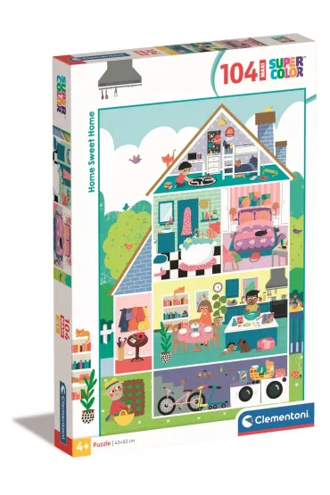 Puzzle 104 el. Maxi SuperColor. Home sweet home Clementoni