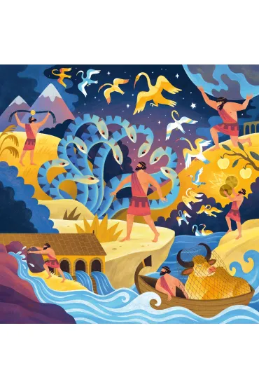 Puzzle dla dzieci 64 el. Dwana�cie prac Herkulesa Ravensburger