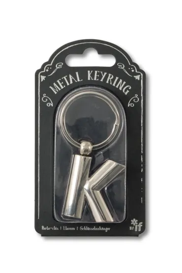 If Silver Letter Keyring - brelok do kluczy litera K