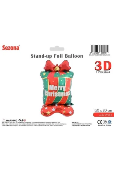 Balon Bo�e Narodzenie Prezent 150x80cm