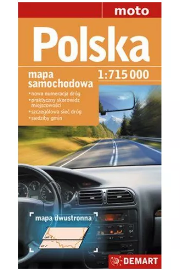 Mapa samochodowa Polska 1:715 000