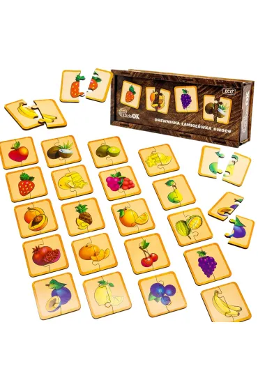 Puzzle �amig��wka drewniana Owoce PuzzleOK