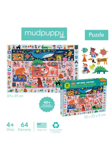 Puzzle obserwacyjne Muzeum historii naturalnej 4+ Mudpuppy