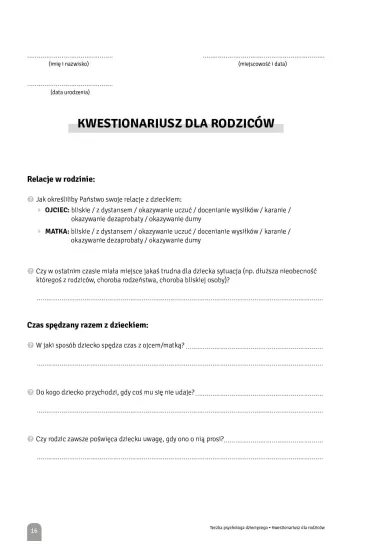 Teczka psychologa dzieci�cego. Materia�y dla terapety pracuj�cego z dzie�mi w wieku przedszkolnym i wczesnoszkolnym - Paulina  Paw�owska
