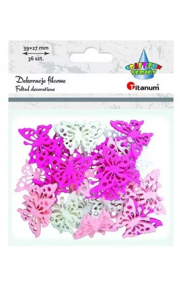 Titanum Filcowe motyle a�urowe 36 szt.