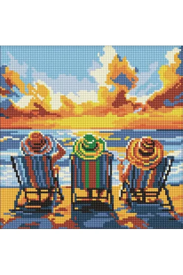 Ideyka Diamentowa mozaika - Wakacje z przyjaci�kami 30x30cm