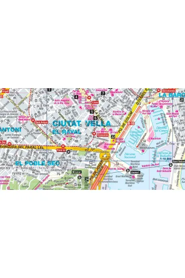 Barcelona map&guide PL laminat 2024 - Larysa Rogala