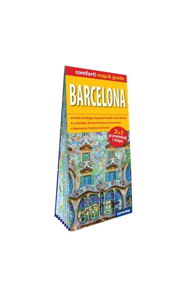 Barcelona map&guide PL laminat 2024 - Larysa Rogala