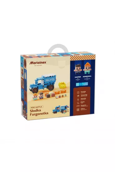 Klocki konstrukcyjne Mini Waffle 100el Wedel S�odka Furgonetka MARIOINEX 906378