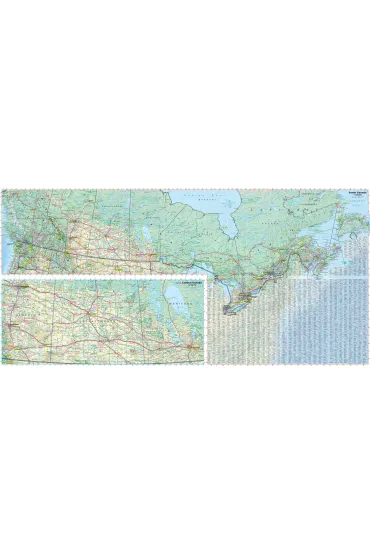Canada road and tourist map 1:10 000 000 ANG  laminat 2025