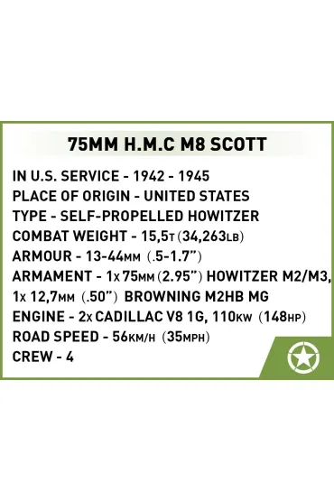 Historical collection wwii H.M.C M8 Scott