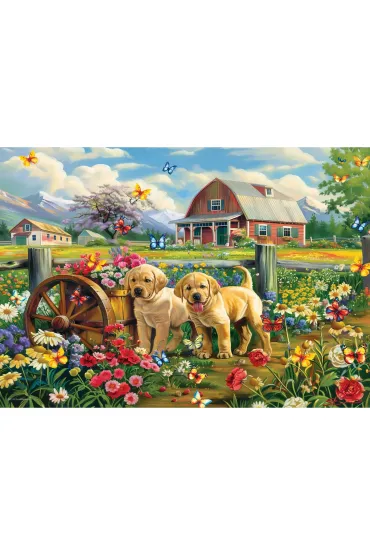 Puzzle 48 Puppy Spring by Shawna Steward 6748-6021 Eurographics