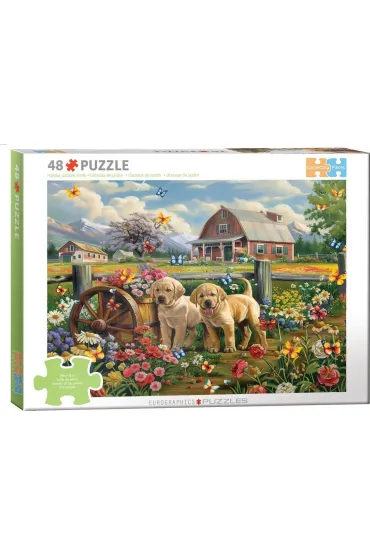 Puzzle 48 Puppy Spring by Shawna Steward 6748-6021 Eurographics