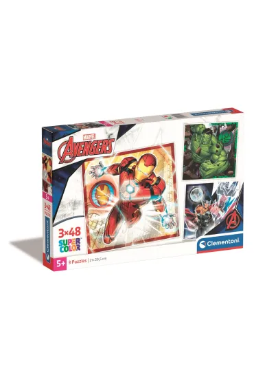 Puzzle 3x48 el. SuperColor. The Avengers Clementoni