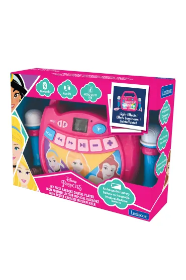 G�o�nik Bluetooth Disney Princess z dwoma mikrofonami, efektami �wietlnymi oraz akumulatorem w zestawie MP320DPZ