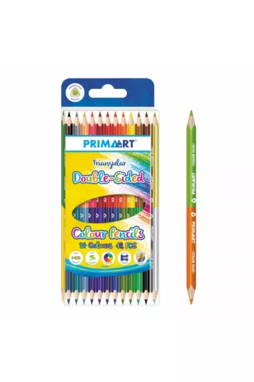 Prima Art Kredki o��wkowe dwustronne 24 kolor�w
