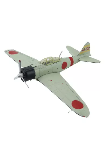 Puzzle Metalowe Model 3D - Samolot Mitsubishi A6M Zero piececool