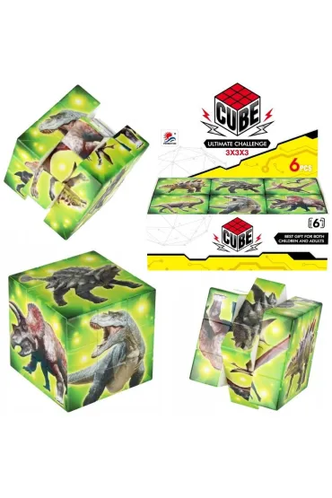 Kostka uk�adanka logiczna dinozaury Trifox