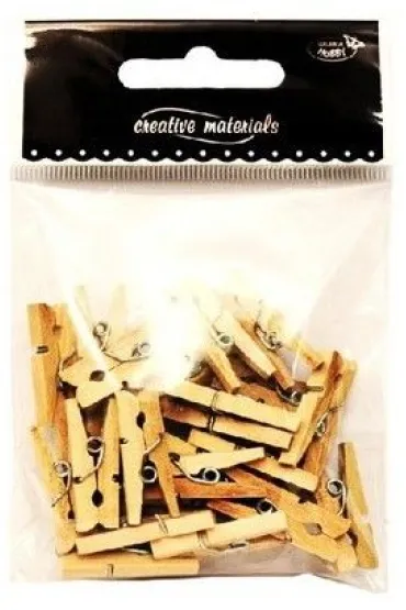 Galeria Hobby Klamerki drewniane naturalne 25 mm