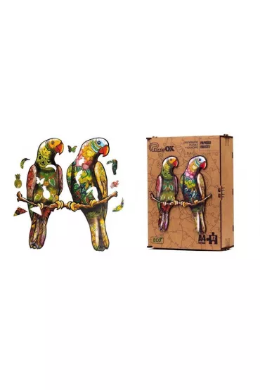 Puzzle drewniane eko 82 el. Papu�ki faliste A4 PuzzleOK