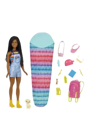 Barbie Kemping Barbie Brooklyn Lalka + akcesoria HDF74 Mattel