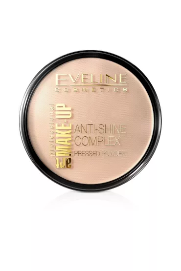 Eveline Cosmetics Art Make-Up Anti-Shine Complex Pressed Powder matuj�cy puder mineralny z jedwabiem 31 Transparent 14 g