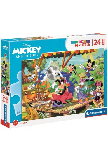 Puzzle 24 el. Maxi SuperColor. Mickey&Przyjaciele Clementoni