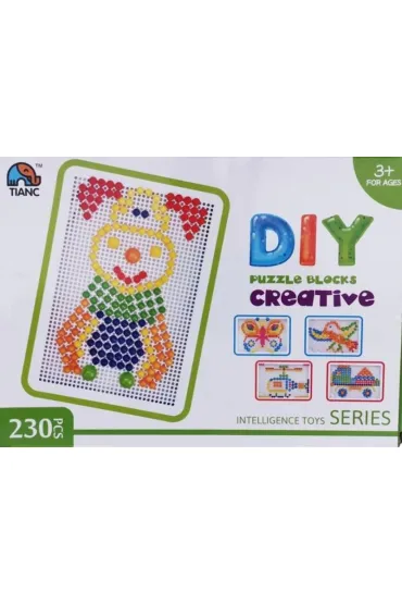 Kolorowa Uk�adanka Pinezki Mozaika Kreatywna 230el Cabo-Toys