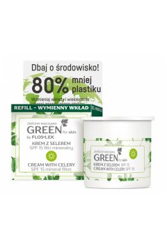 Floslek Green For Skin Zielone Warzywa krem z selerem na dzie SPF15 filtr mineralny Refill 50 ml