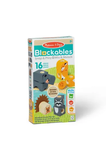 M and D Developmental Toys Mellisa&Doug  Blockables - Drewniane Zwierz�tka 6074895 B/C4