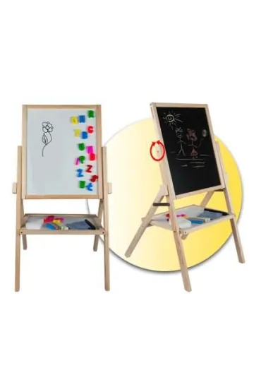 Tablica stoj�ca obrotowa magnetyczno-kredowa akcesoria 82 cm