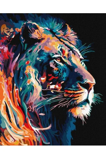 Ideyka Malowanie po numerach - Wdzi�czny lew 40x50cm