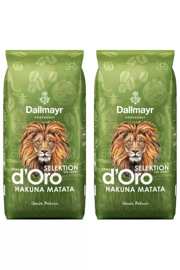 Dallmayr Crema d'Oro Kawa ziarnista Hakuna Matata Zestaw 2 x 1 kg