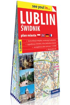 Lublin i widnik papierowy plan miasta 1:20 000