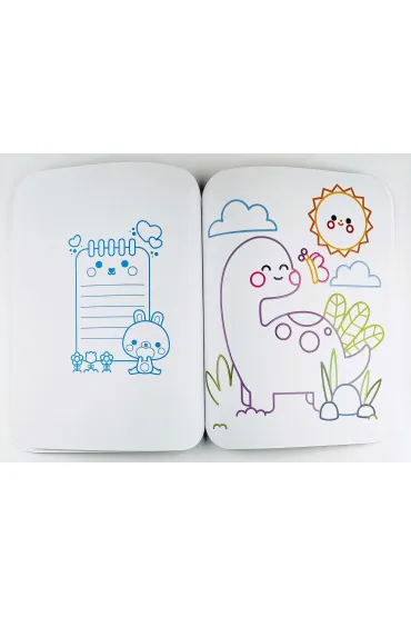 Kolorowanka Kawaii z grubym lakierowanym obrysem. Krokodyl