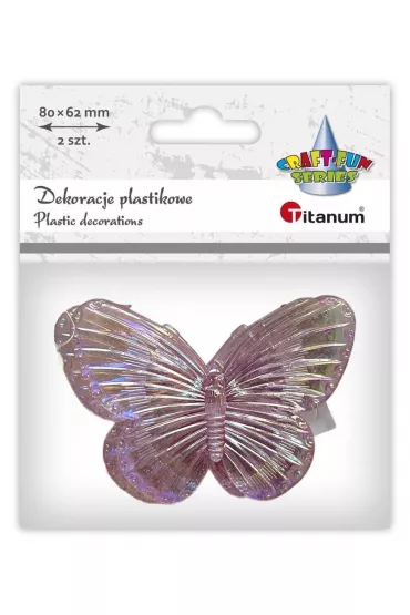 Titanum Dekoracje samoprzylepne motyle 80x62mm 2 szt.